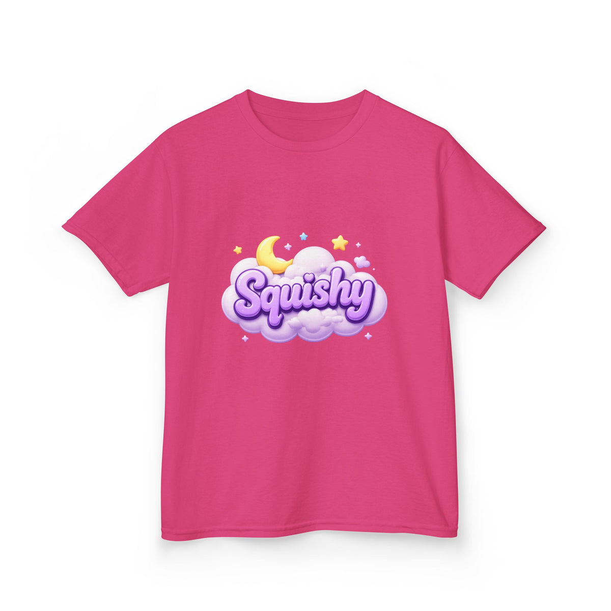 Kids Tee — "Squishy" Cloud & Moon Cute Graphic