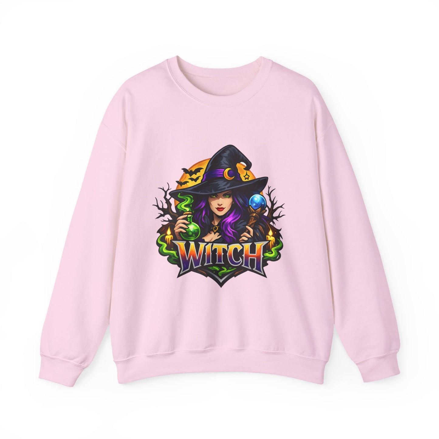 Witch Graphic Sweatshirt – Mystic Witch Halloween Crewneck