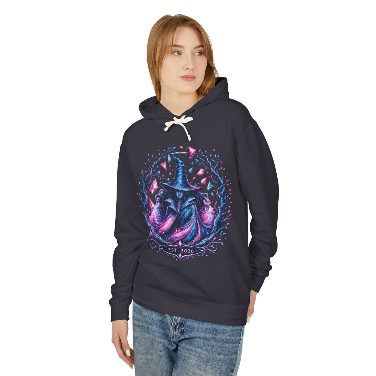 Witch Raven Hoodie — Mystical Gothic Witchcraft Pullover