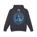 Mystic Witch Illustration Hoodie — 'Est. 2026' Blue Art Sweatshirt