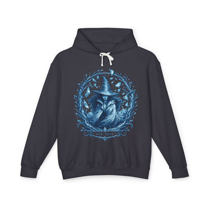 Mystic Witch Illustration Hoodie — 'Est. 2026' Blue Art Sweatshirt