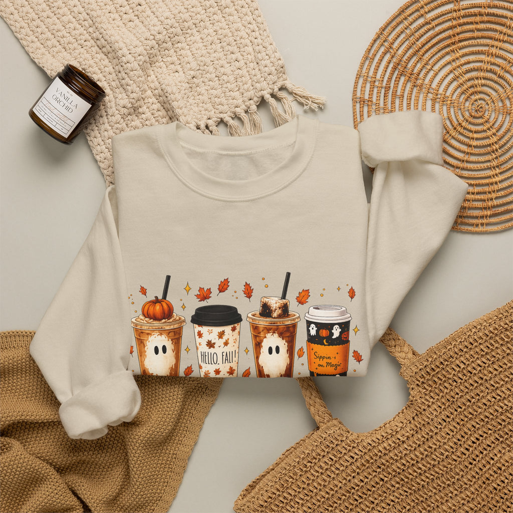 Autumn Cozy Coffee Crewneck Sweatshirt