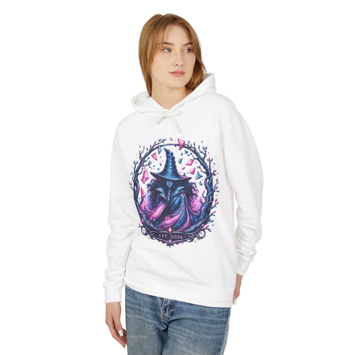 Witch Raven Hoodie — Mystical Gothic Witchcraft Pullover