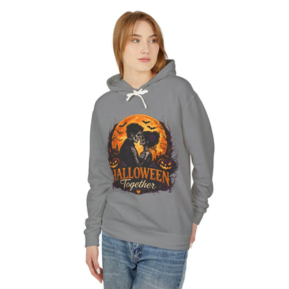 Halloween Together Hoodie — Couples Spooky Pumpkin Cat Moon Sweatshirt