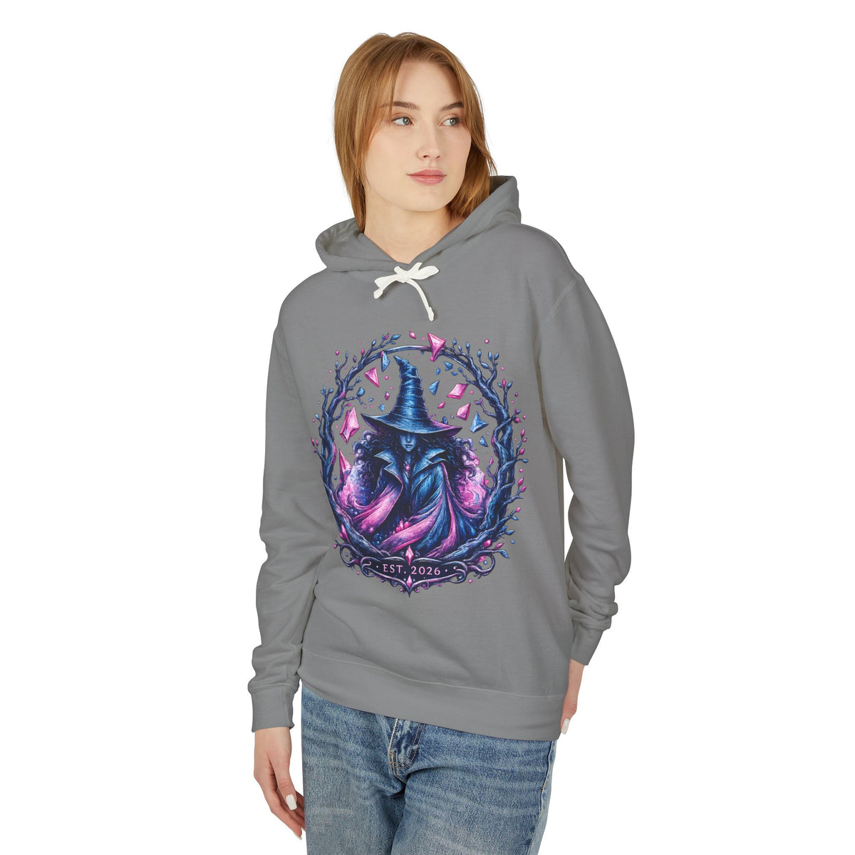 Witch Raven Hoodie — Mystical Gothic Witchcraft Pullover
