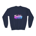 Youth Crewneck Sweatshirt - 'Squishy' Pastel Drip Graphic for Kids