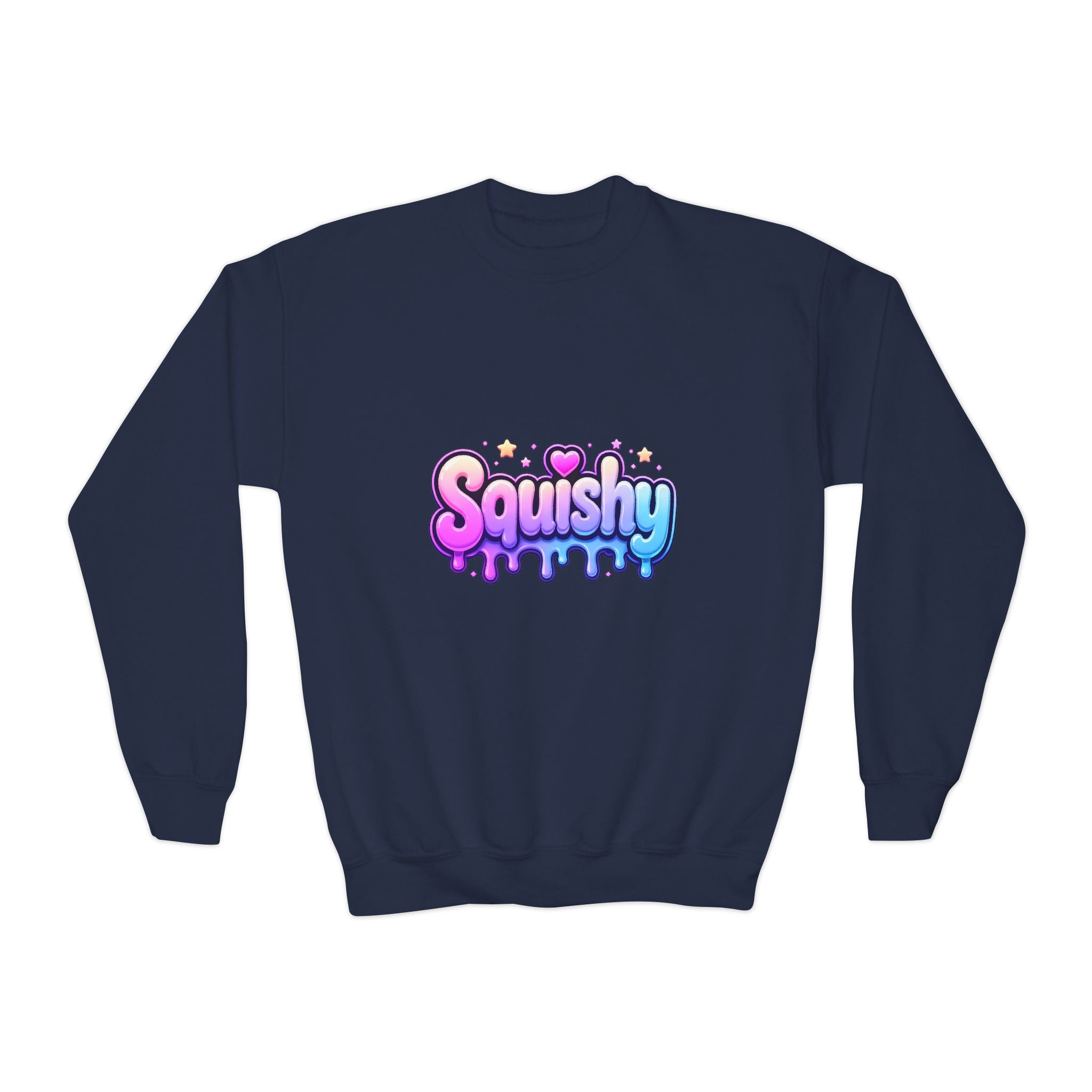 Youth Crewneck Sweatshirt - 'Squishy' Pastel Drip Graphic for Kids