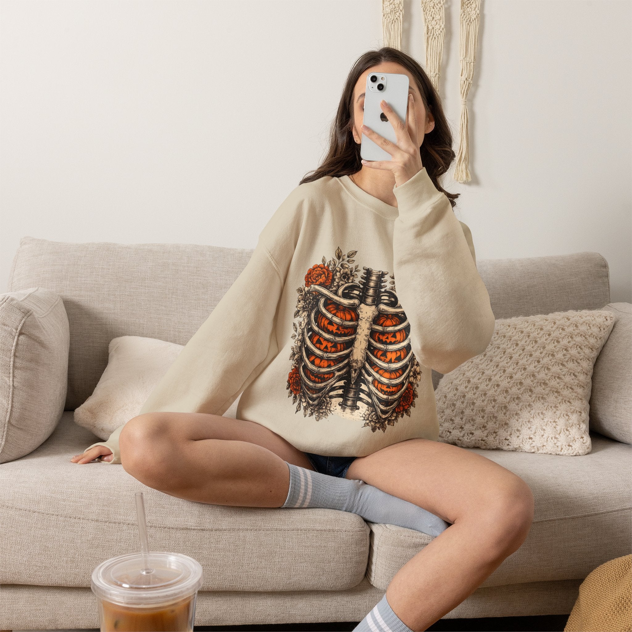 Rib Cage Floral Crewneck Sweatshirt