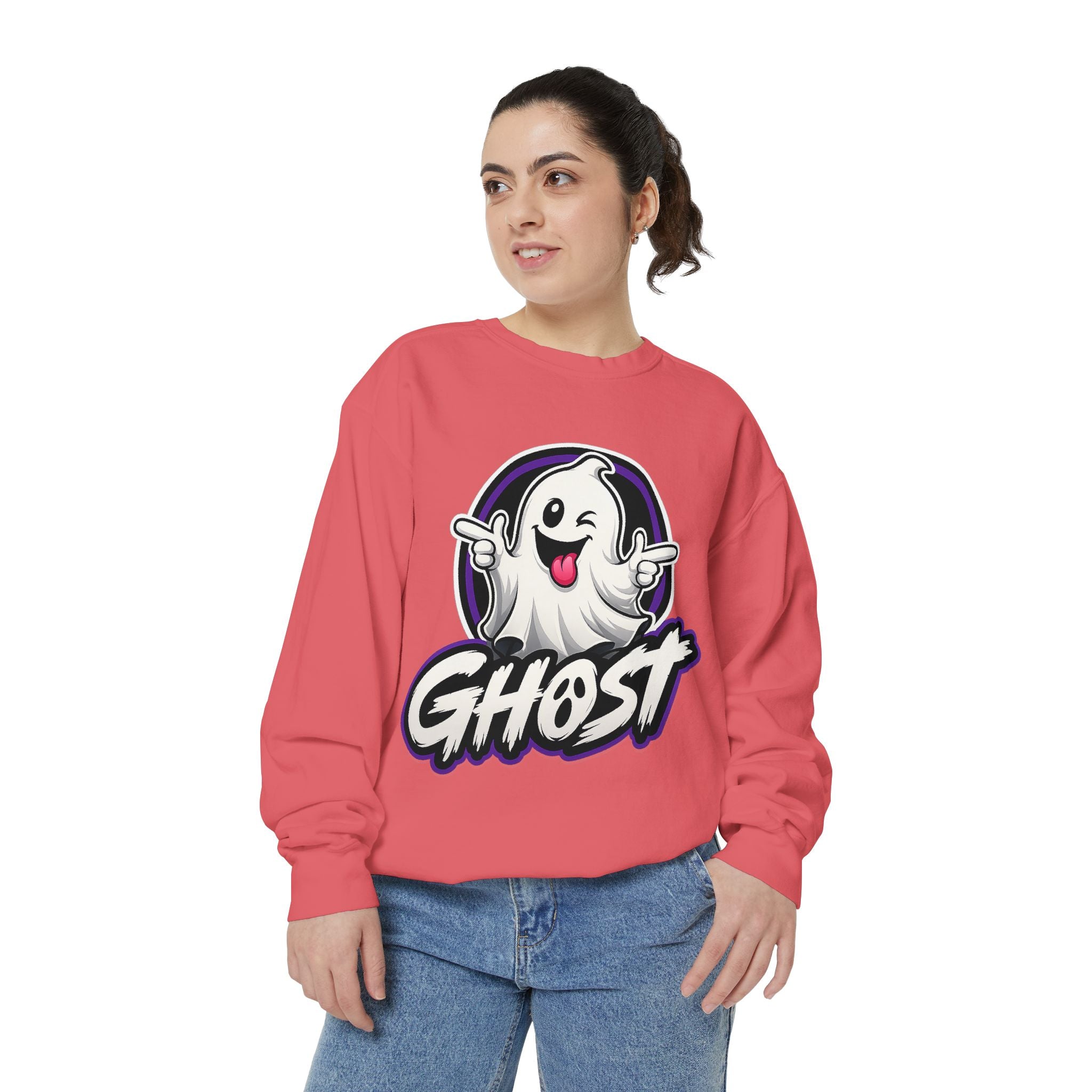 Ghost Graphic Sweatshirt — Playful Halloween Crewneck