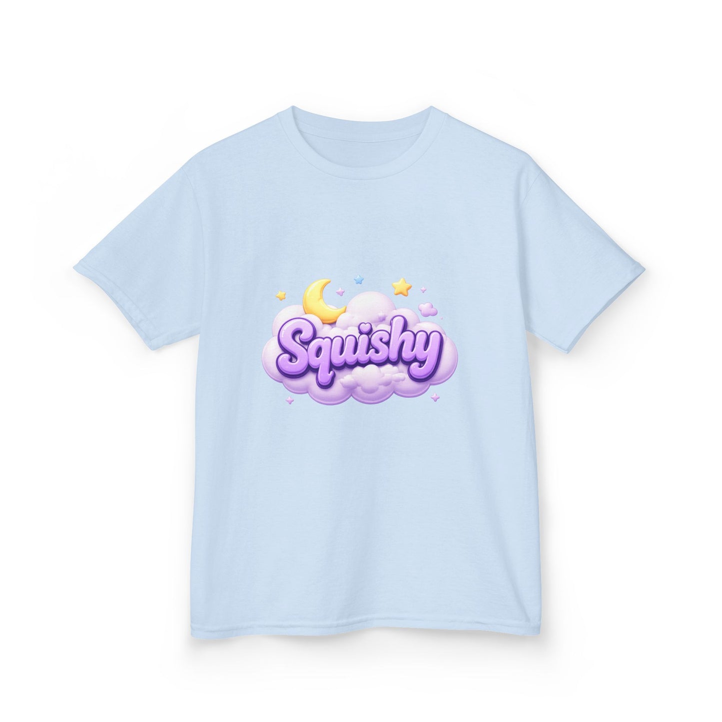 Kids Tee — "Squishy" Cloud & Moon Cute Graphic