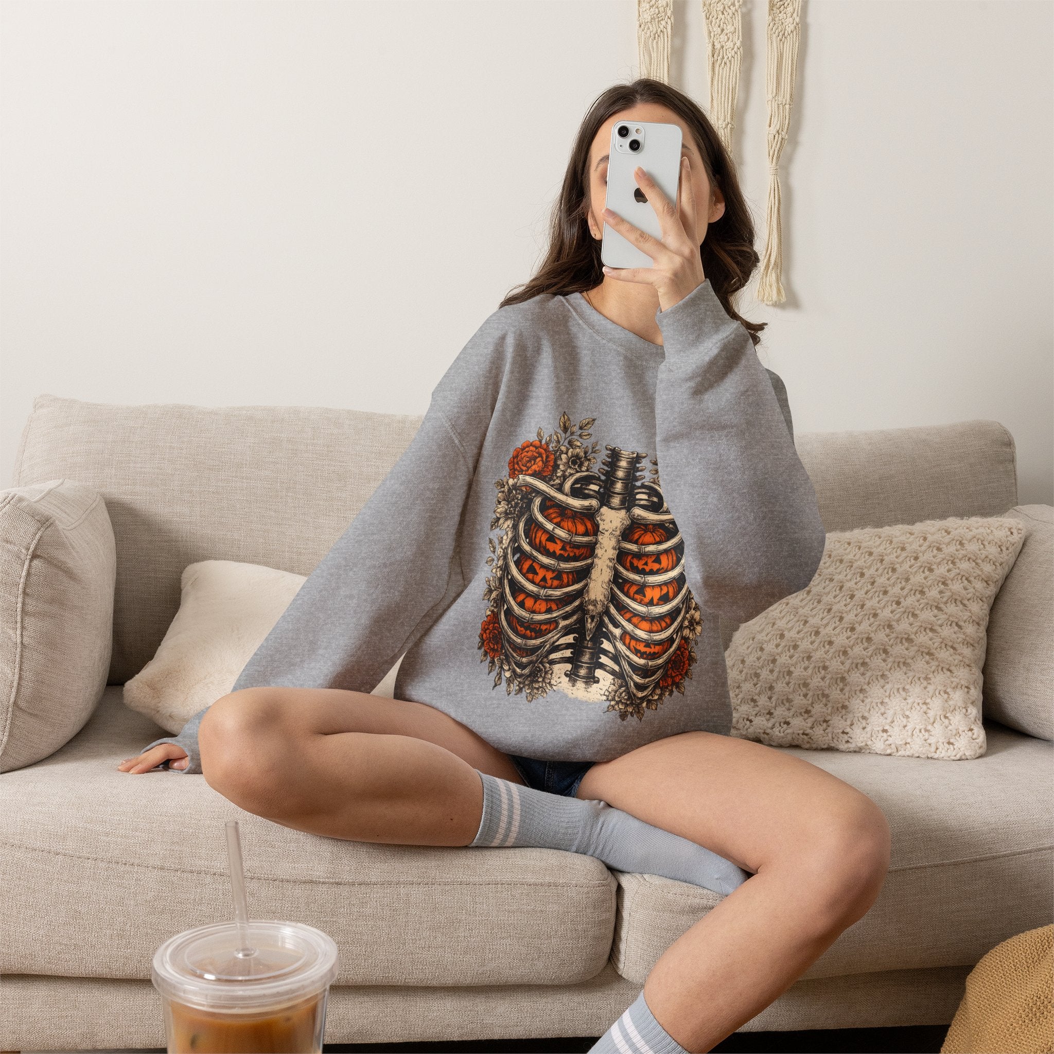 Rib Cage Floral Crewneck Sweatshirt