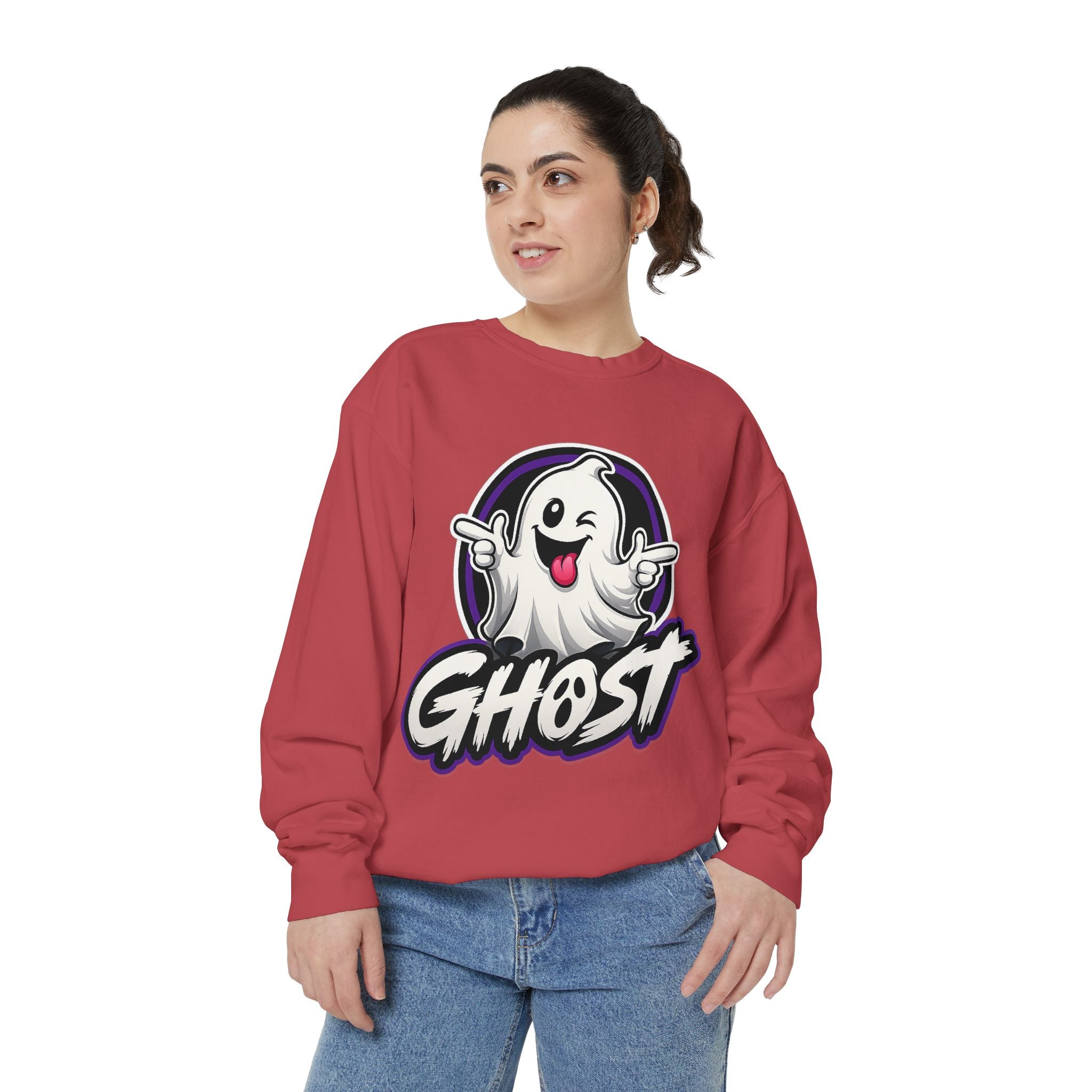 Ghost Graphic Sweatshirt — Playful Halloween Crewneck