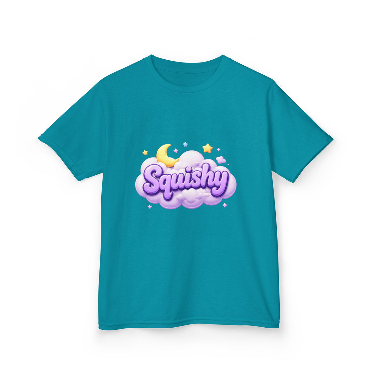 Kids Tee — "Squishy" Cloud & Moon Cute Graphic