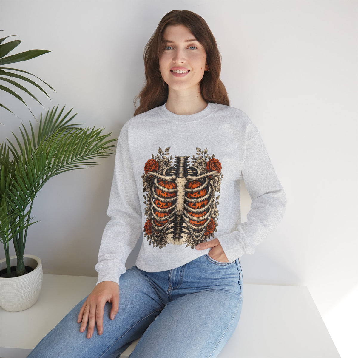 Rib Cage Floral Crewneck Sweatshirt