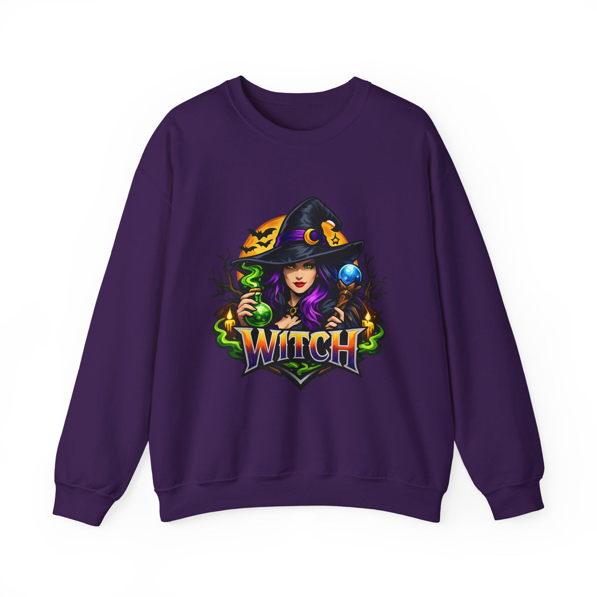 Witch Graphic Sweatshirt – Mystic Witch Halloween Crewneck