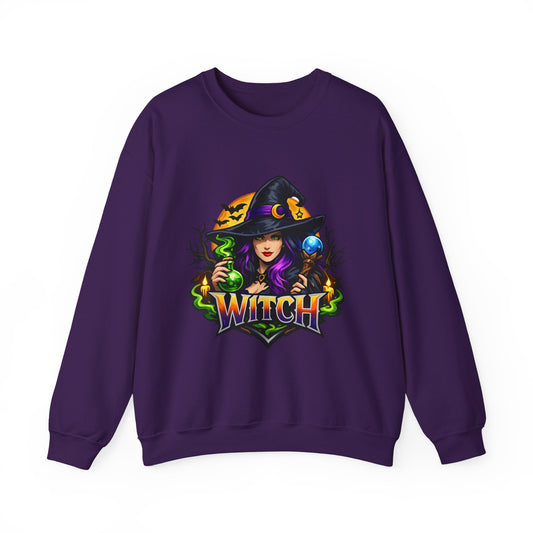 Witch Graphic Sweatshirt – Mystic Witch Halloween Crewneck
