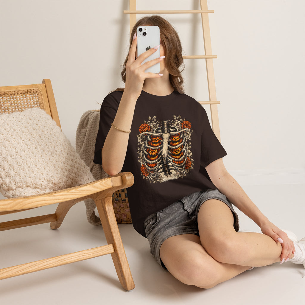 Halloween Ribcage Pumpkin T-Shirt