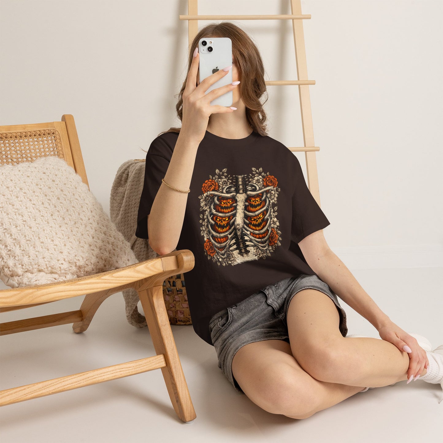 Halloween Ribcage Pumpkin T-Shirt
