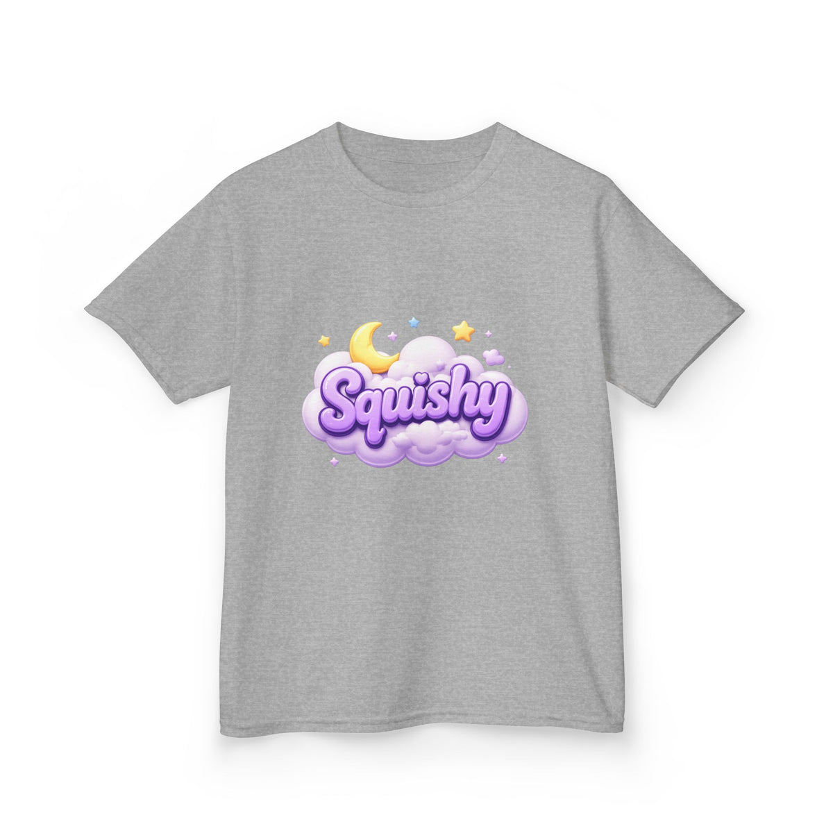 Kids Tee — "Squishy" Cloud & Moon Cute Graphic