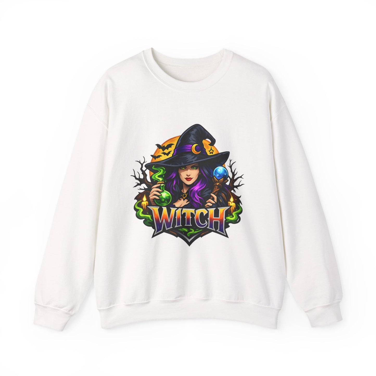 Witch Graphic Sweatshirt – Mystic Witch Halloween Crewneck