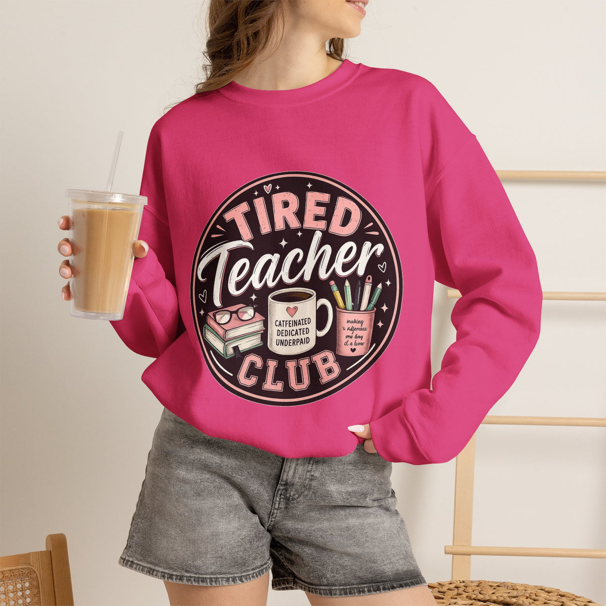 Tired Teacher Club Sweatshirt