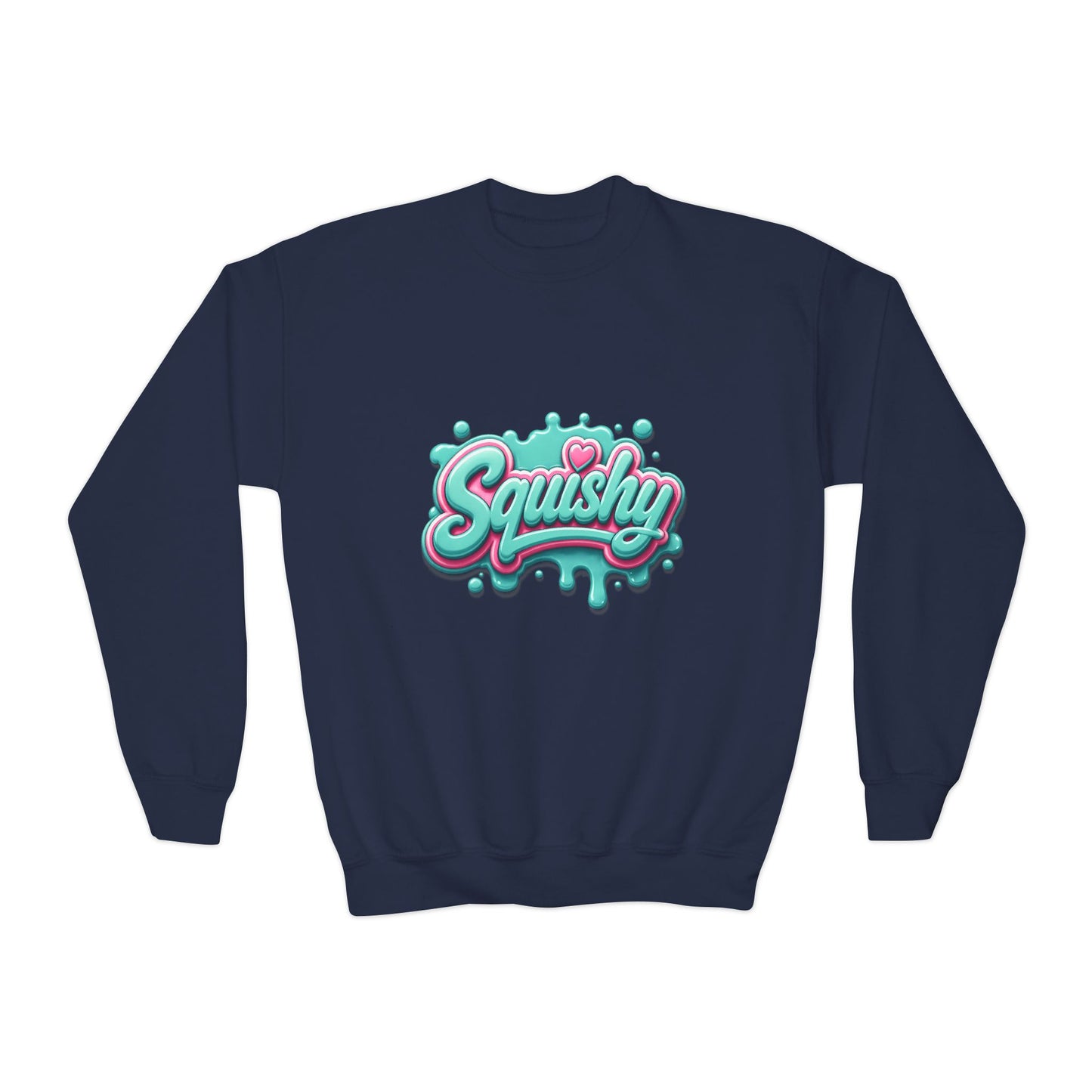 Squishy Kids Sweatshirt — Cute Pastel Drip Graphic Crewneck for Youth