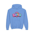 Youth Hoodie — Colorful “SQUISH” Kawaii Graphic Pullover