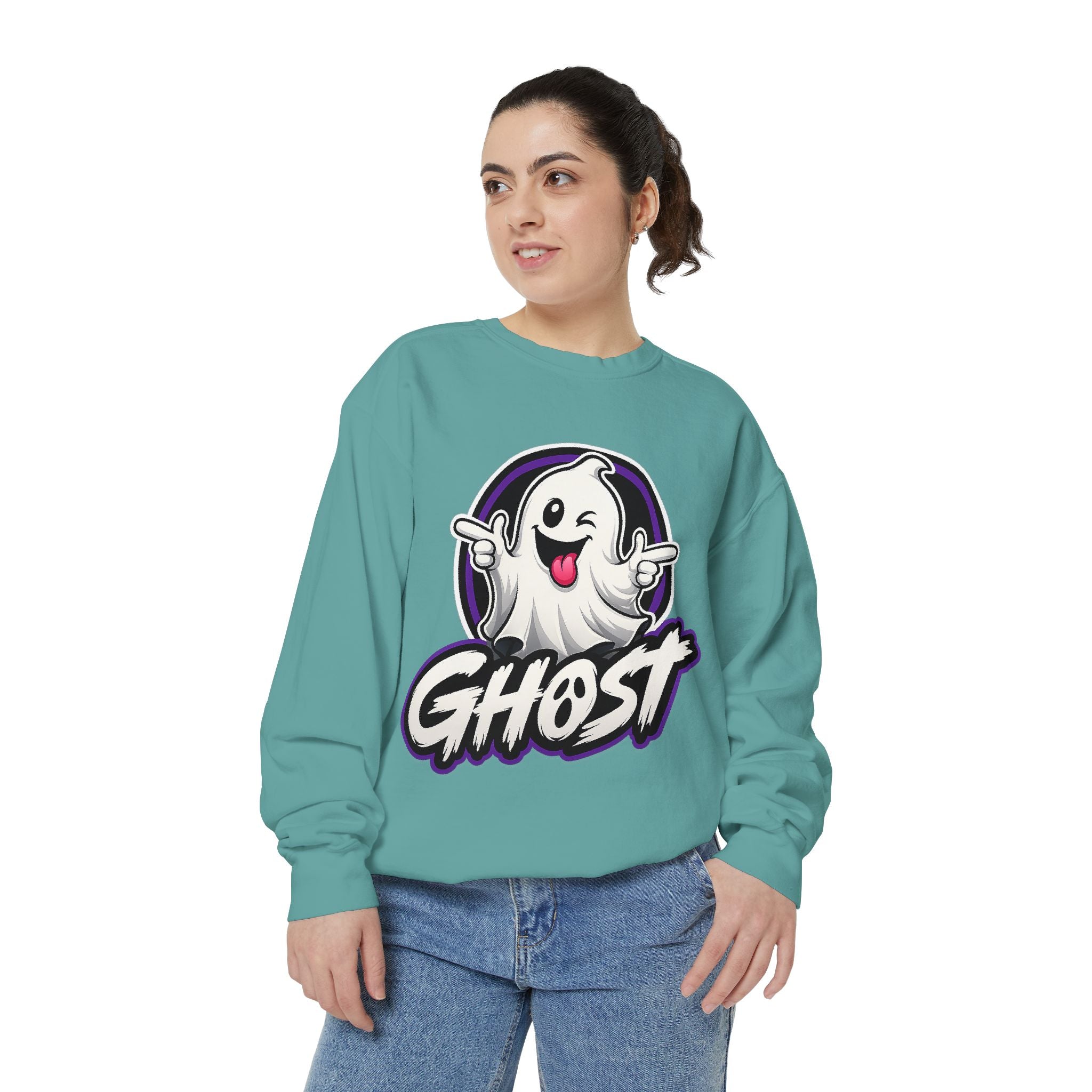 Ghost Graphic Sweatshirt — Playful Halloween Crewneck