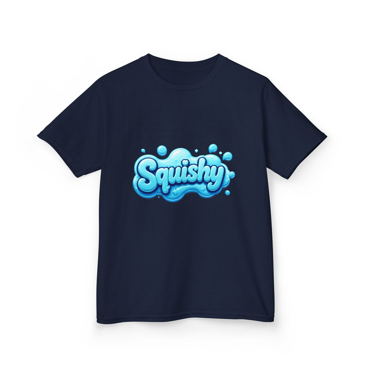 Kids Tee — "Squishy" Blue Bubble Graphic