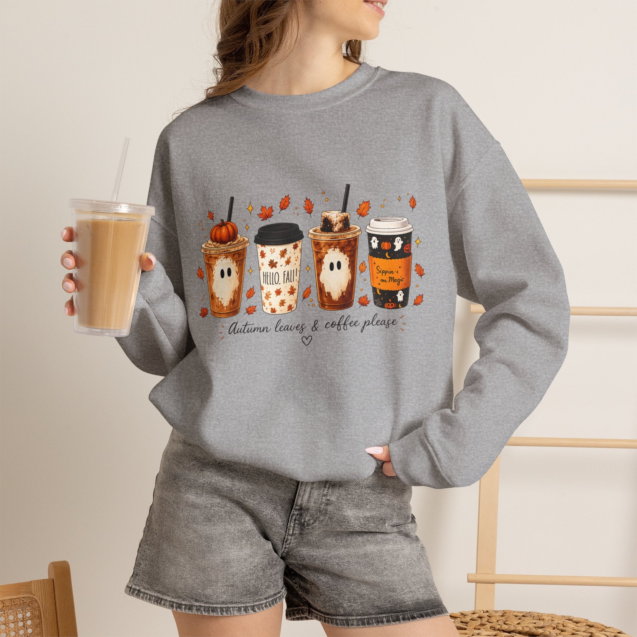 Autumn Cozy Coffee Crewneck Sweatshirt