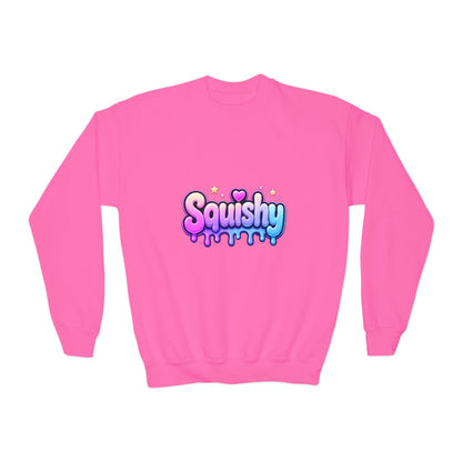 Youth Crewneck Sweatshirt - 'Squishy' Pastel Drip Graphic for Kids