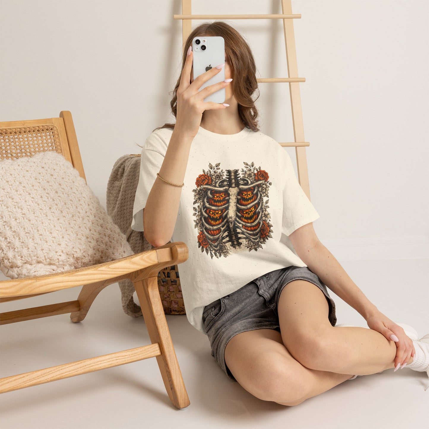 Halloween Ribcage Pumpkin T-Shirt
