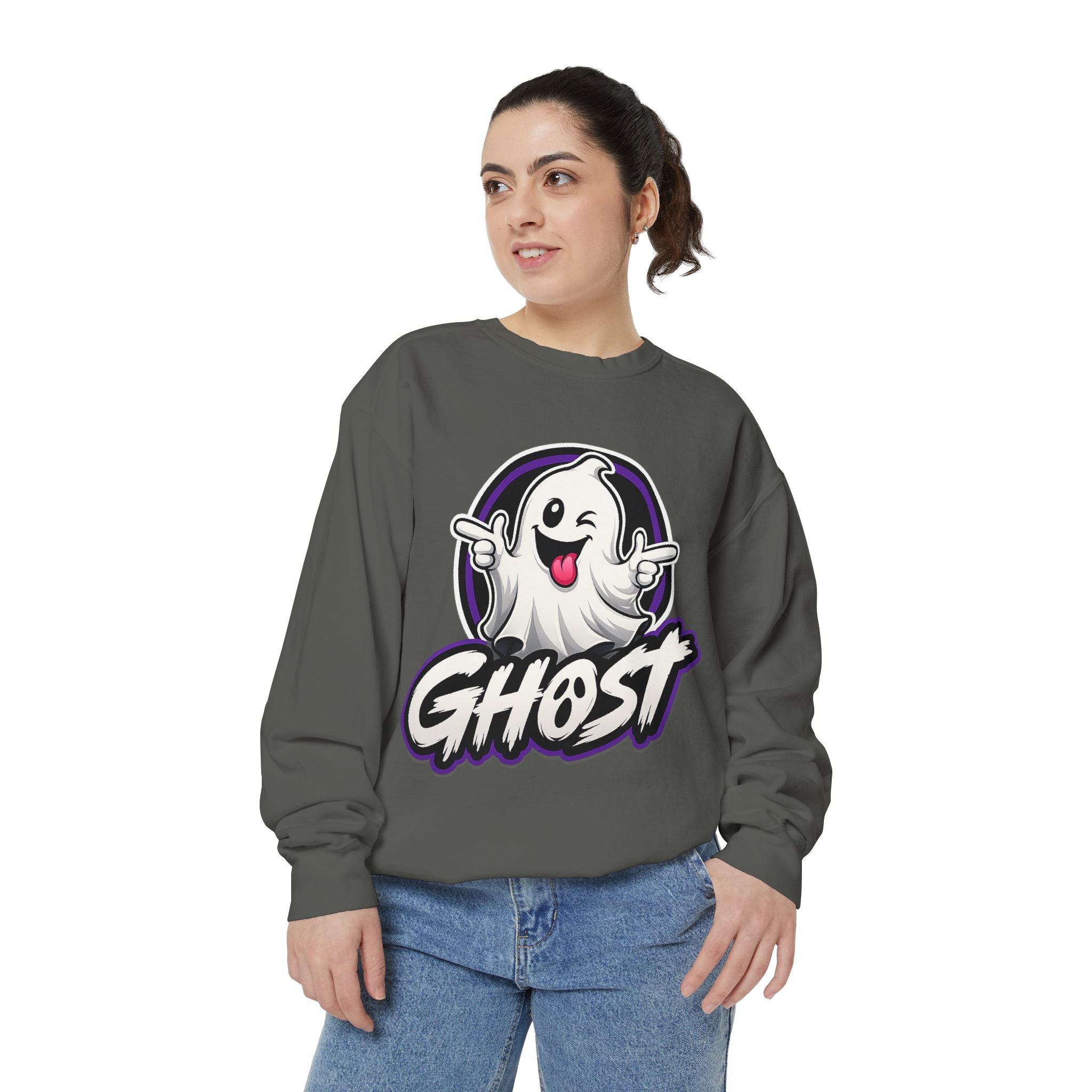 Ghost Graphic Sweatshirt — Playful Halloween Crewneck