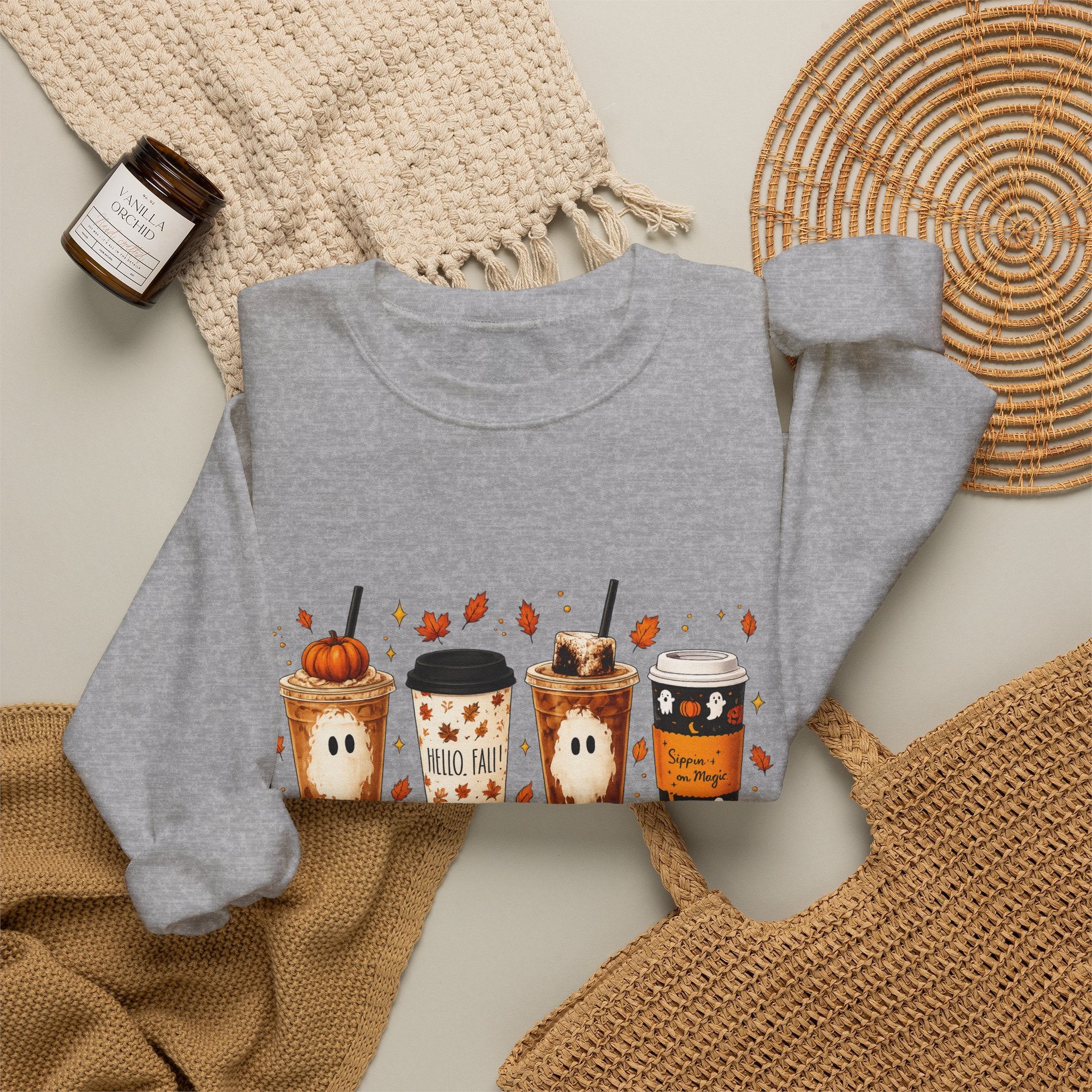 Autumn Cozy Coffee Crewneck Sweatshirt