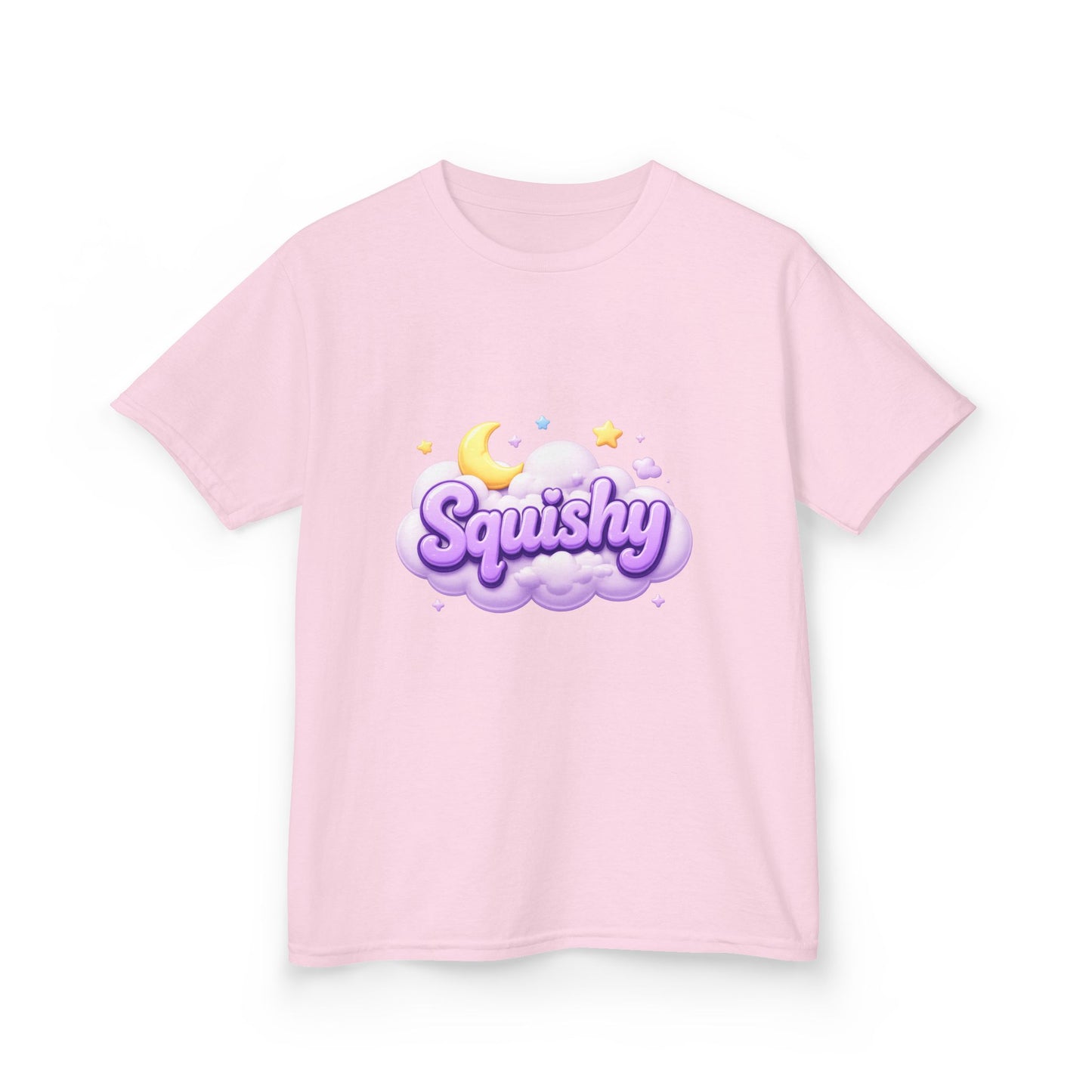 Kids Tee — "Squishy" Cloud & Moon Cute Graphic
