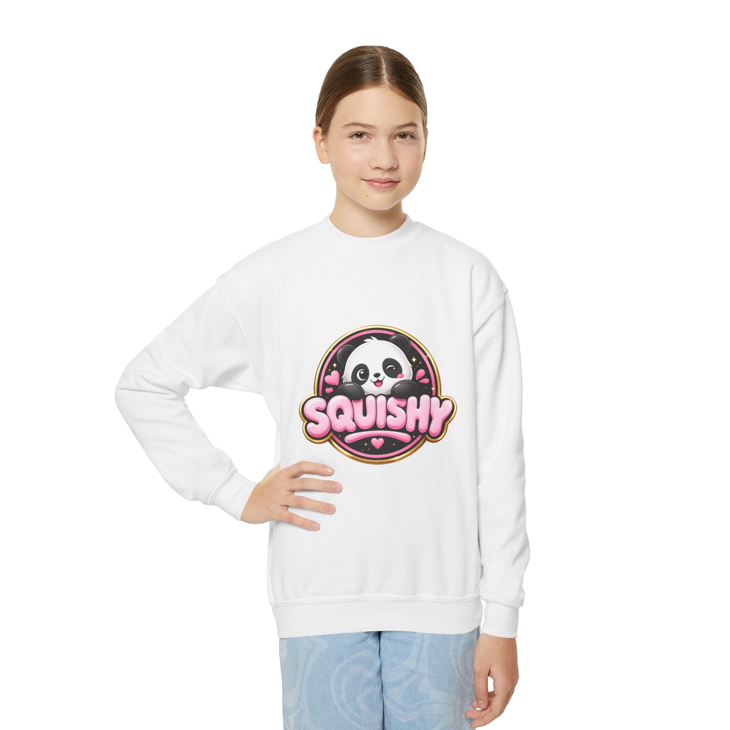 Kids 'Squishy' Panda Crewneck Sweatshirt – Cute Plush Graphic