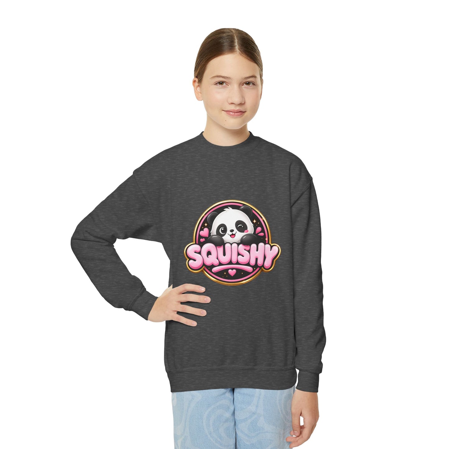 Kids 'Squishy' Panda Crewneck Sweatshirt – Cute Plush Graphic