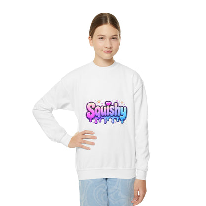 Youth Crewneck Sweatshirt - 'Squishy' Pastel Drip Graphic for Kids