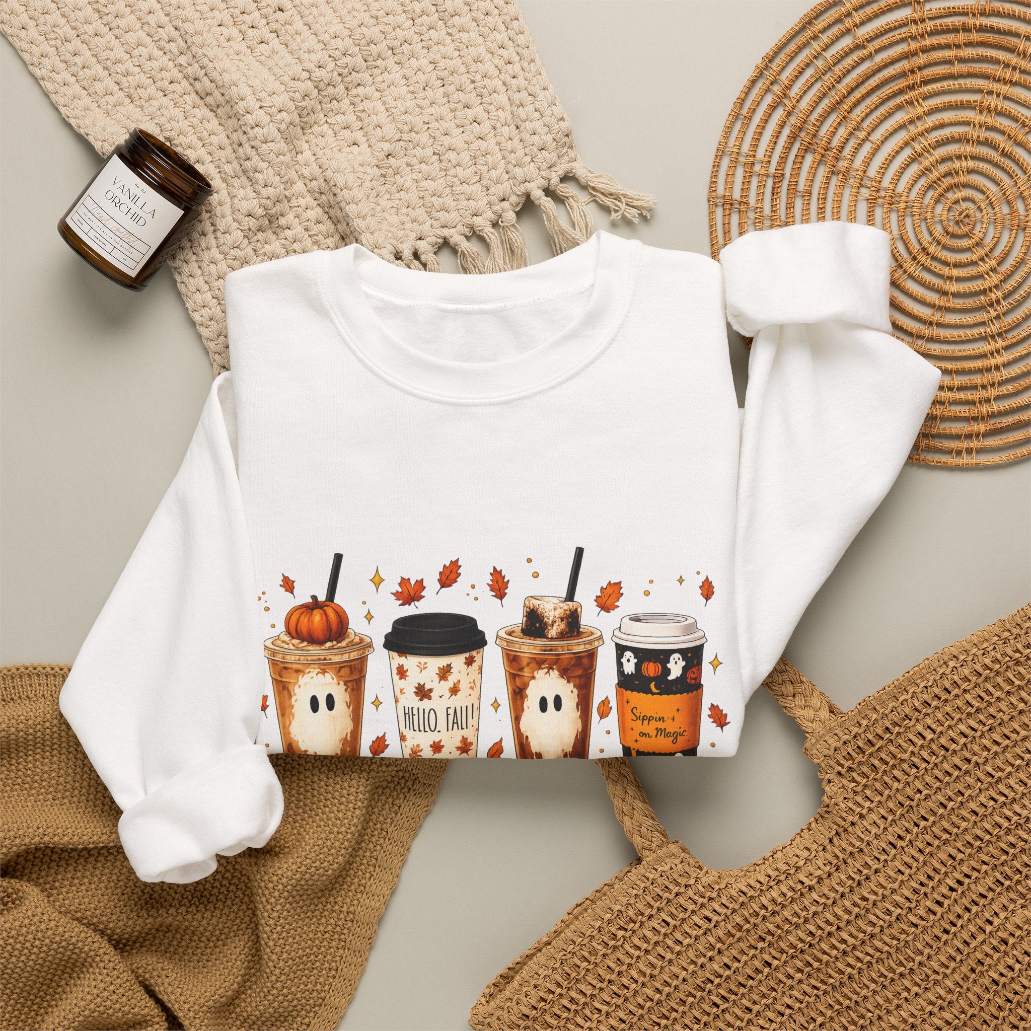 Autumn Cozy Coffee Crewneck Sweatshirt