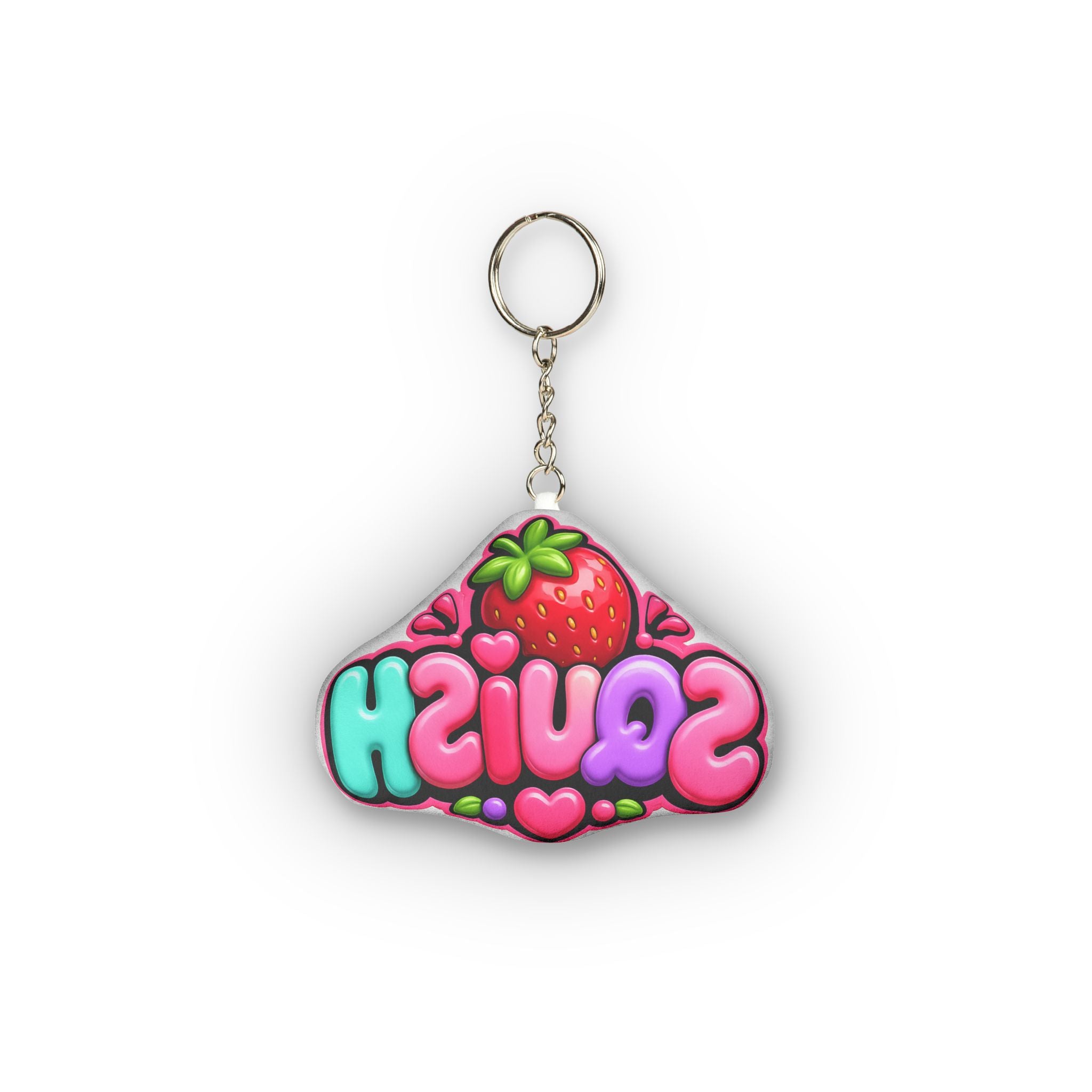 Squish Strawberry Mini Plush Keychain