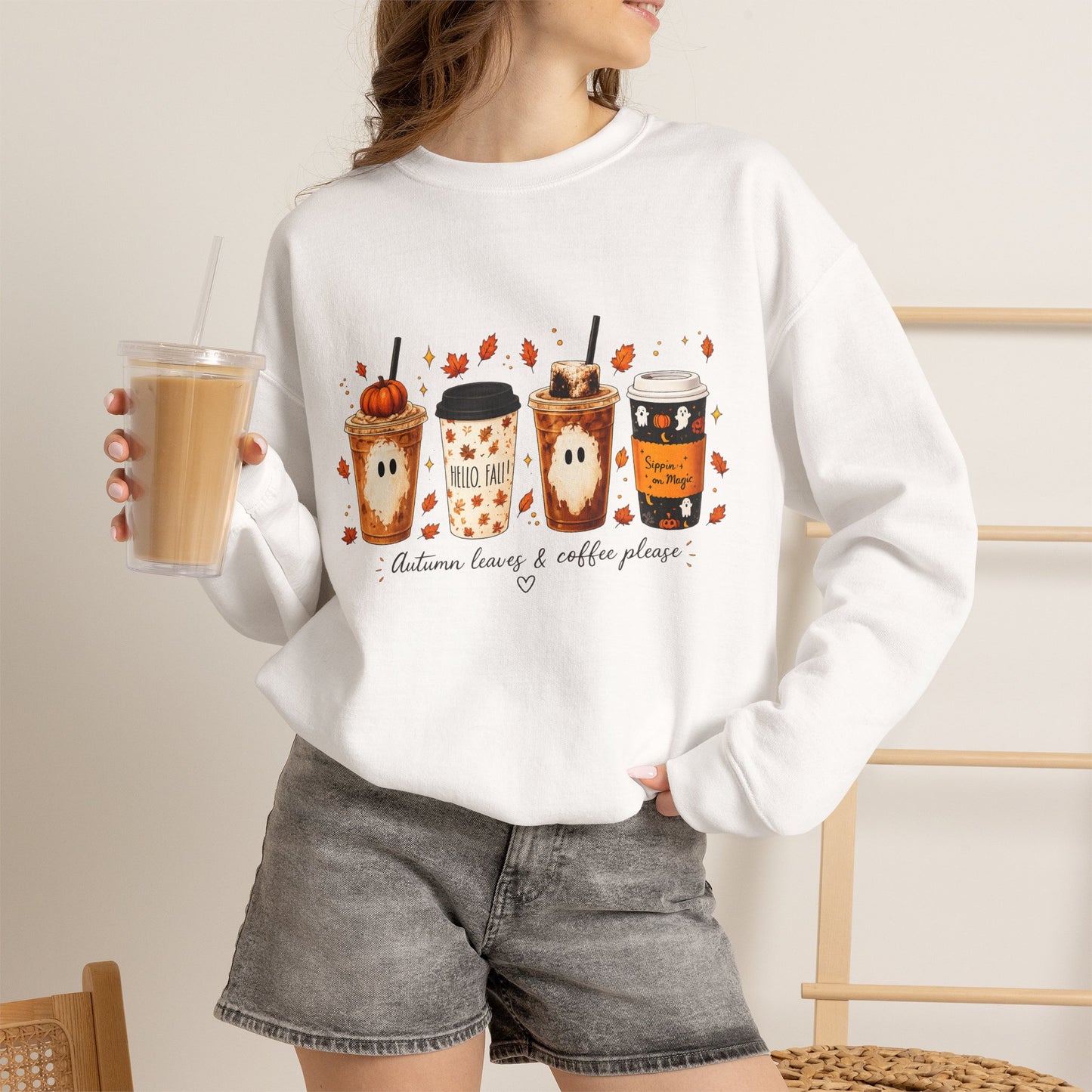 Autumn Cozy Coffee Crewneck Sweatshirt