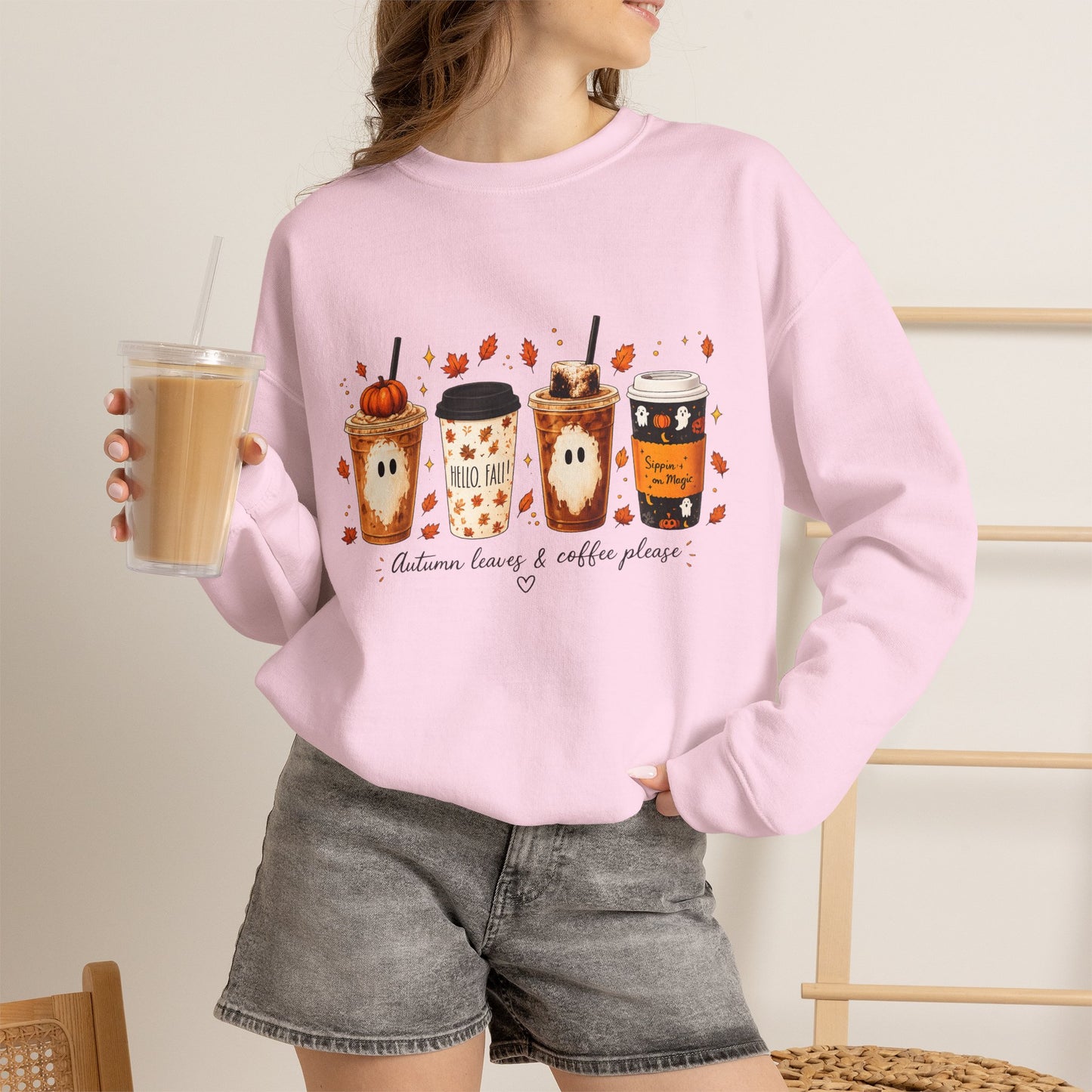 Autumn Cozy Coffee Crewneck Sweatshirt