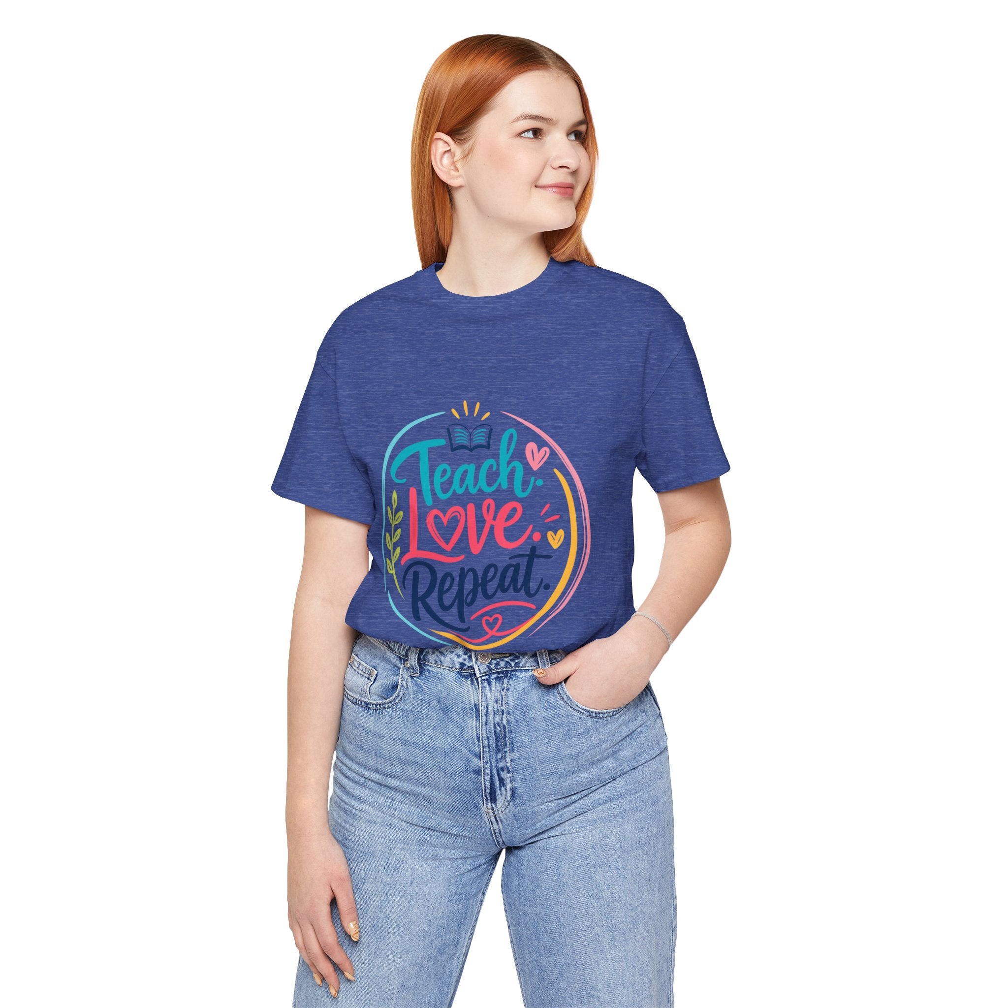 Teach Love Repeat T‑Shirt — Colorful Teacher Appreciation Tee