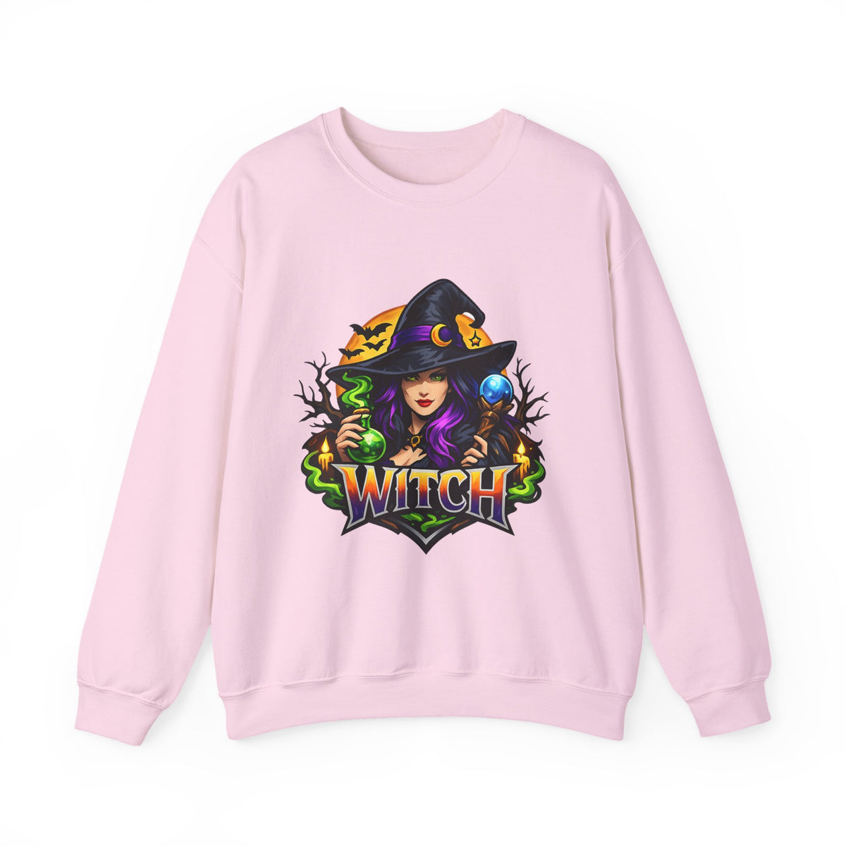 Witch Graphic Sweatshirt – Mystic Witch Halloween Crewneck