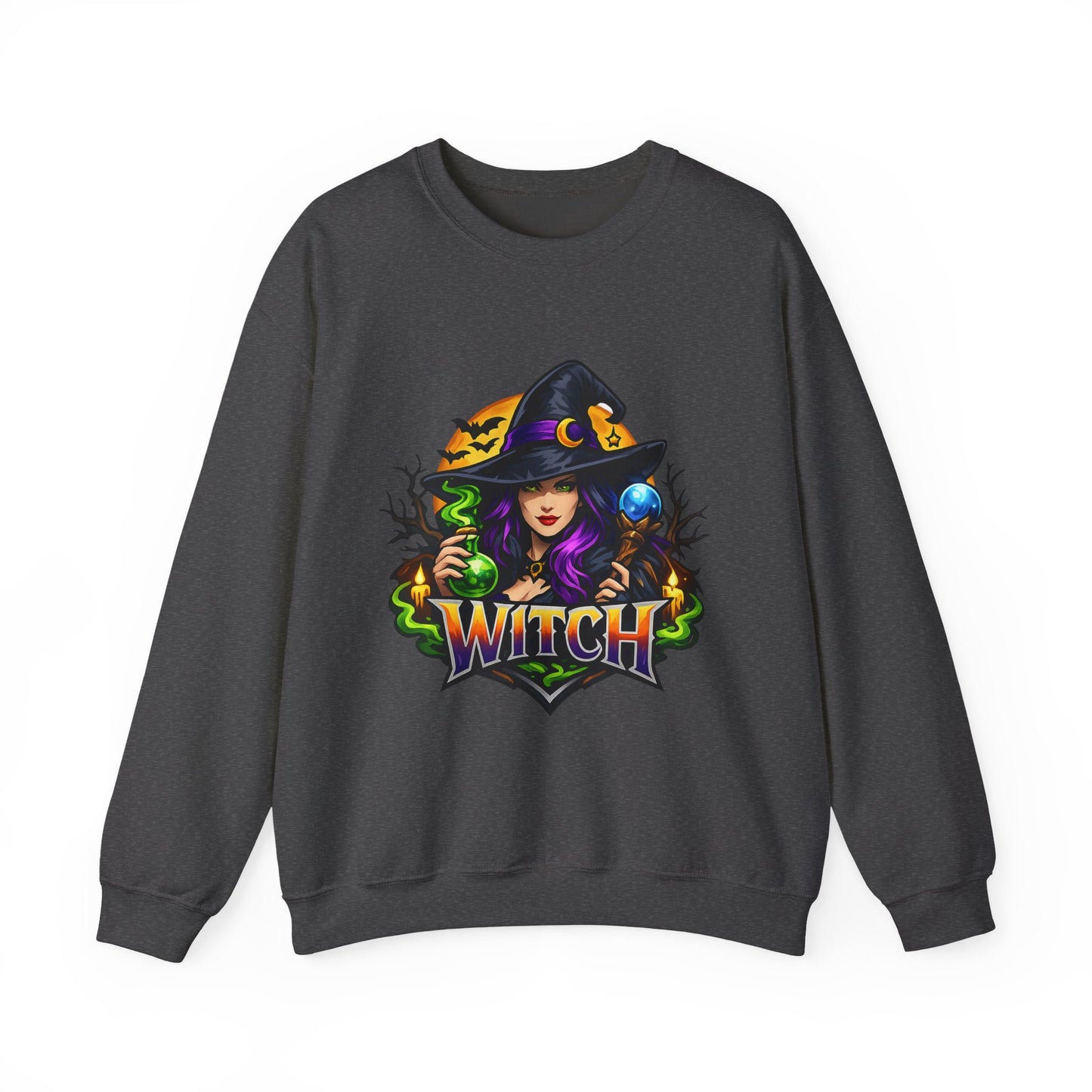 Witch Graphic Sweatshirt – Mystic Witch Halloween Crewneck