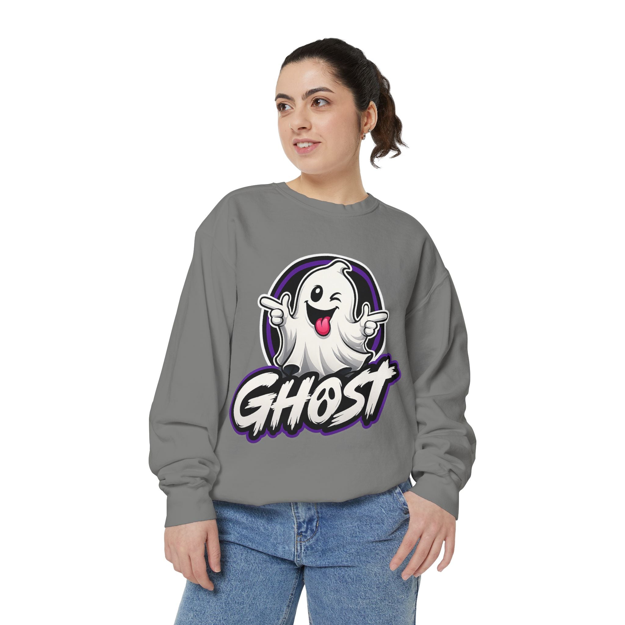 Ghost Graphic Sweatshirt — Playful Halloween Crewneck