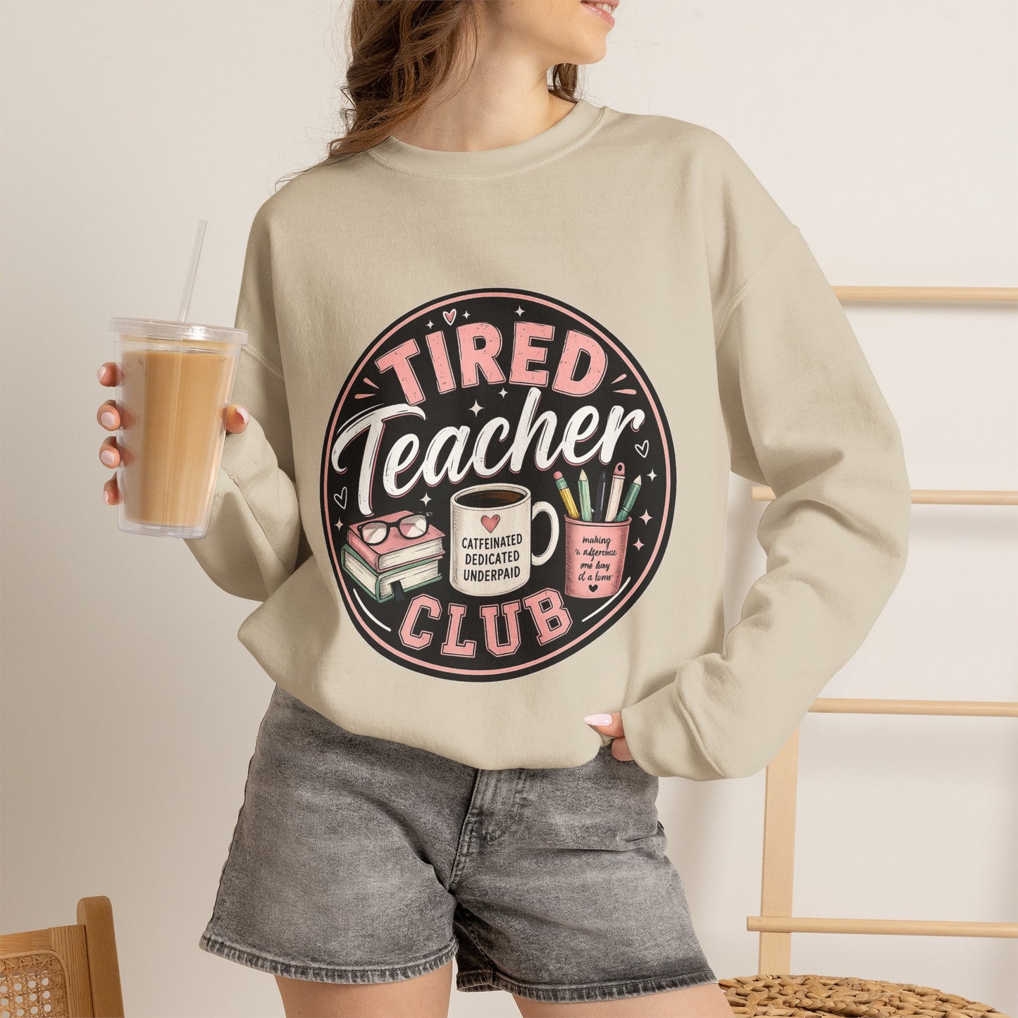 Tired Teacher Club Sweatshirt