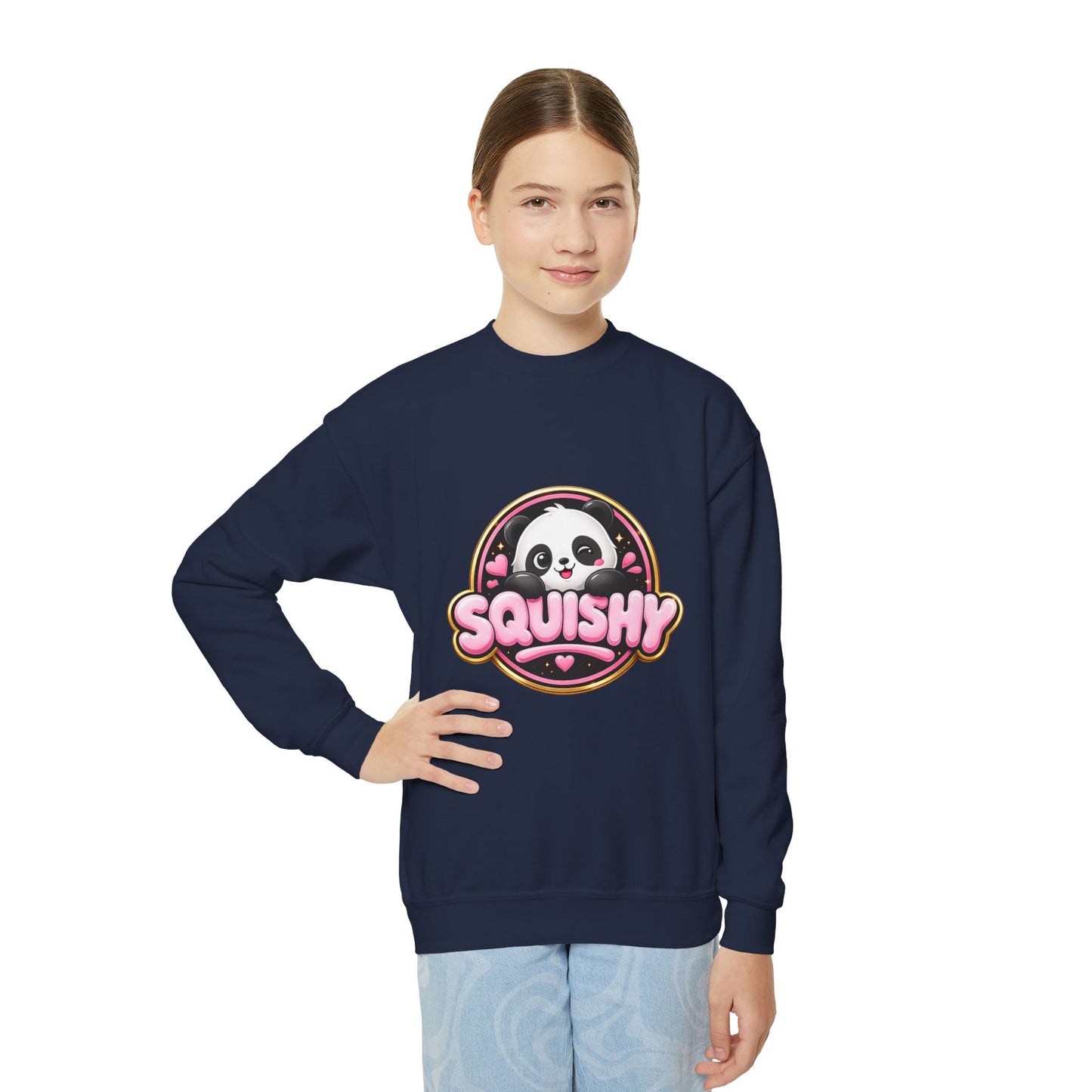 Kids 'Squishy' Panda Crewneck Sweatshirt – Cute Plush Graphic