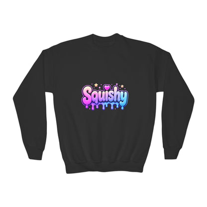 Youth Crewneck Sweatshirt - 'Squishy' Pastel Drip Graphic for Kids