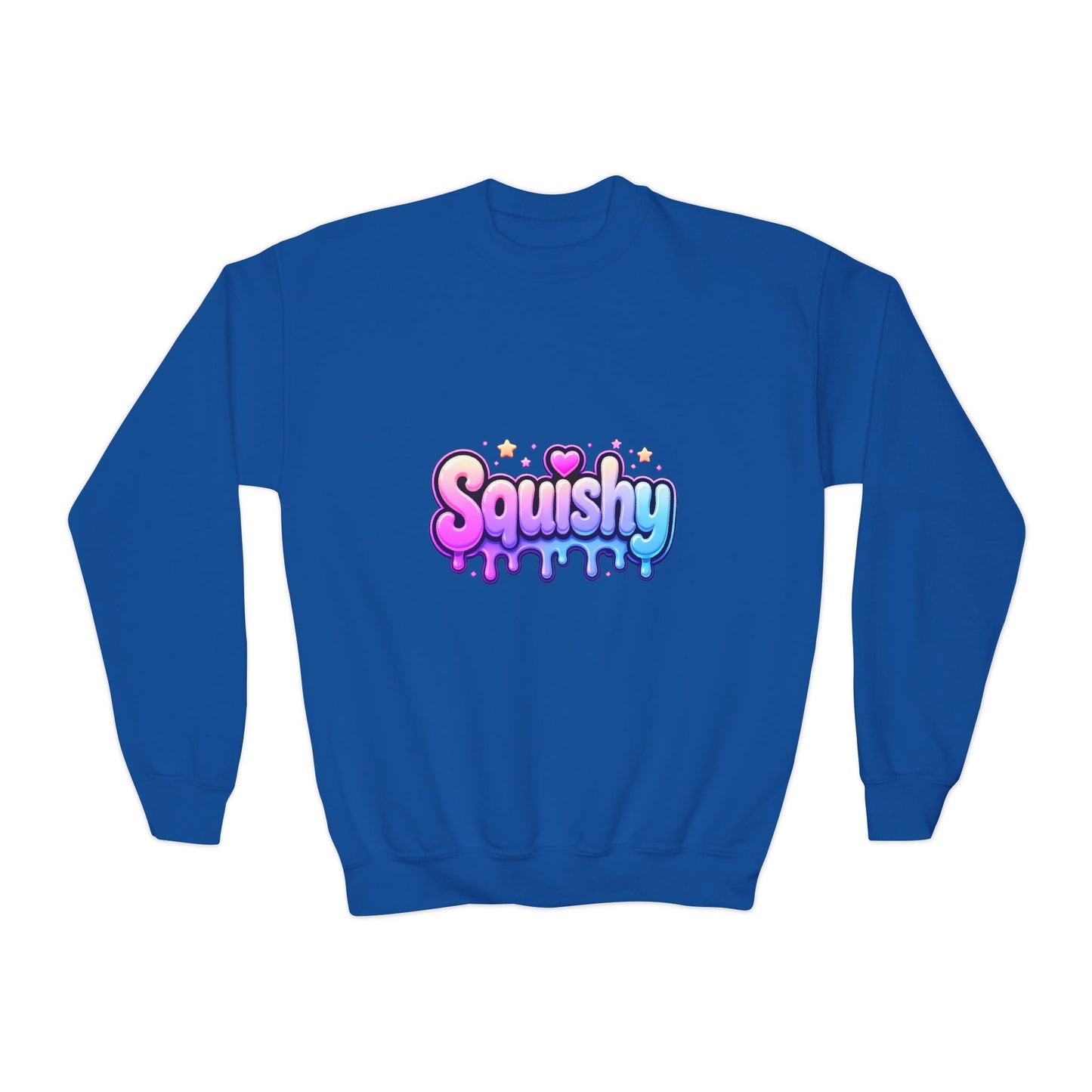 Youth Crewneck Sweatshirt - 'Squishy' Pastel Drip Graphic for Kids